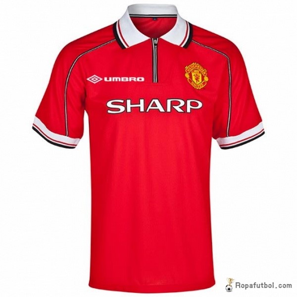 Camiseta Manchester United Replica Primera Ropa Retro 1998 1999 Rojo